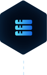 AI hexagon Data icon
